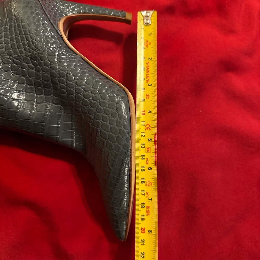 Sam Edelman Fraya Knee High Boot in Teal Mock Croc Leather - Picture 5 of 5